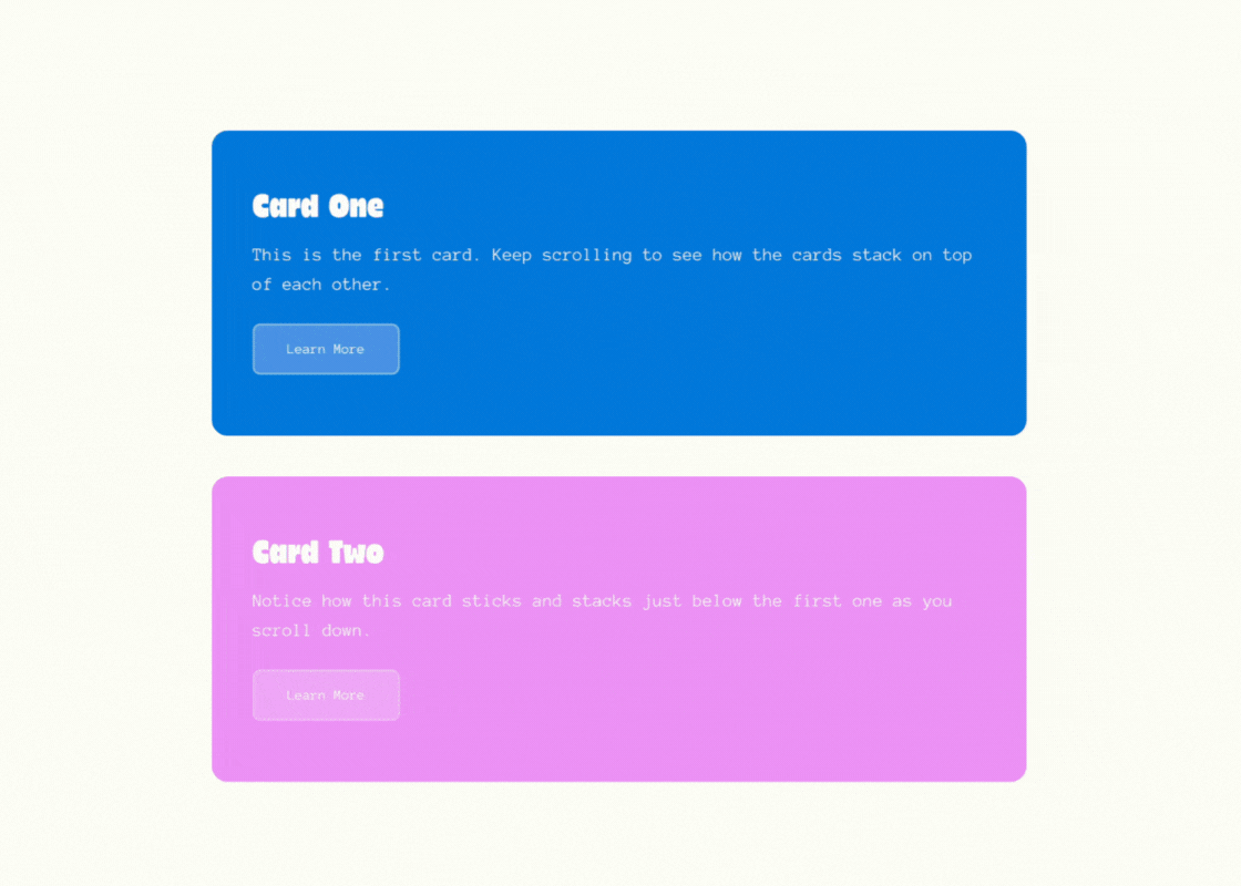Stackable Cards